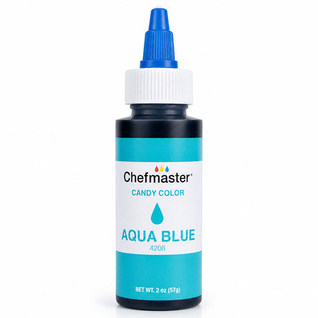 Chefmaster Aqua Blue Candy Color, 2 oz.