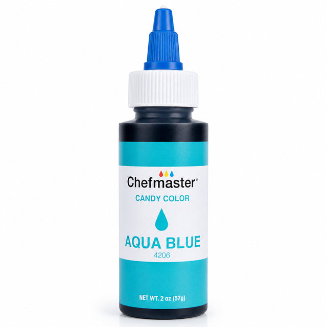 Chefmaster Aqua Blue Candy Color, 2 oz.