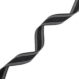 Caviar Webbing with Stitched Double Borders in White - 1"