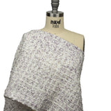 Newcastle White Sand and Lavender Frost Viscose and Acrylic Chenille Tweed