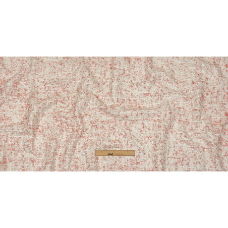 Newcastle Pink and Silver Coin Viscose and Acrylic Chenille Tweed