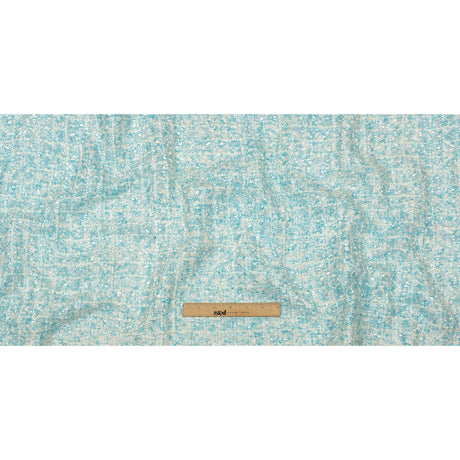 Newcastle Dawn Blue and White Viscose and Acrylic Chenille Tweed