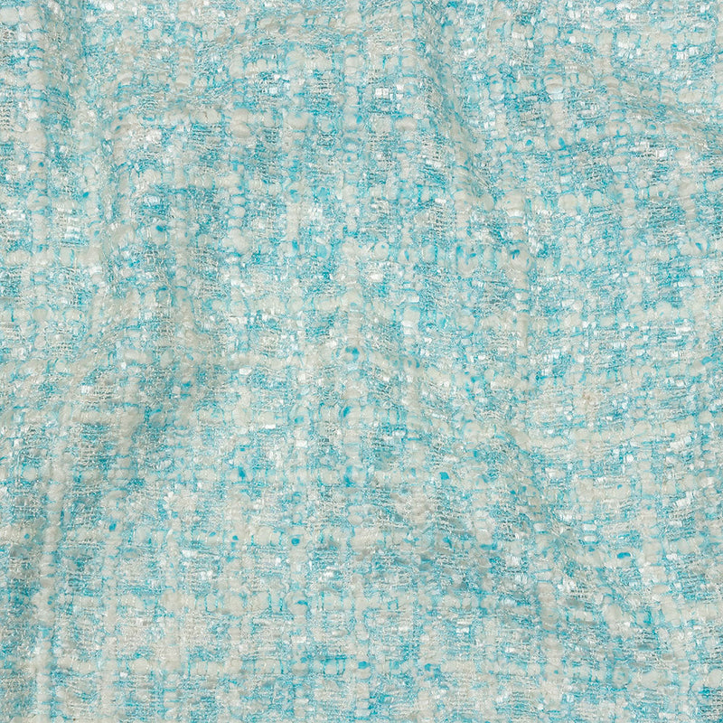 Newcastle Dawn Blue and White Viscose and Acrylic Chenille Tweed