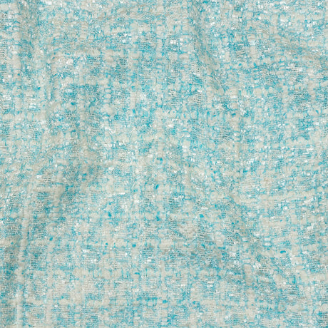 Newcastle Dawn Blue and White Viscose and Acrylic Chenille Tweed