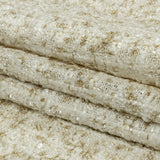 Newcastle Beige and White Viscose and Acrylic Chenille Tweed