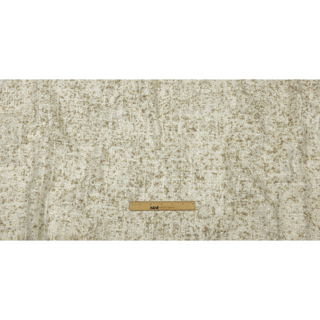 Newcastle Beige and White Viscose and Acrylic Chenille Tweed