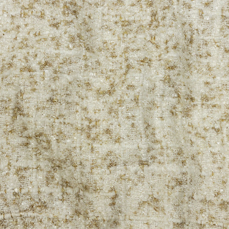 Newcastle Beige and White Viscose and Acrylic Chenille Tweed