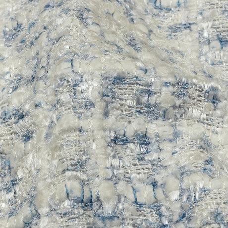 Newcastle Blue and Frost Mint Viscose and Acrylic Chenille Tweed