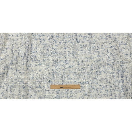 Newcastle Blue and Frost Mint Viscose and Acrylic Chenille Tweed