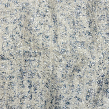 Newcastle Blue and Frost Mint Viscose and Acrylic Chenille Tweed