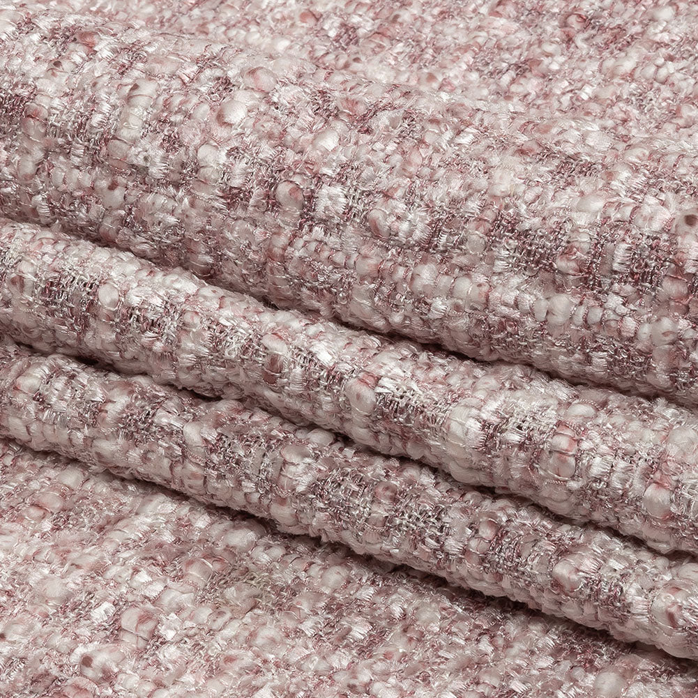 Newcastle Mauve and White Viscose and Acrylic Chenille Tweed