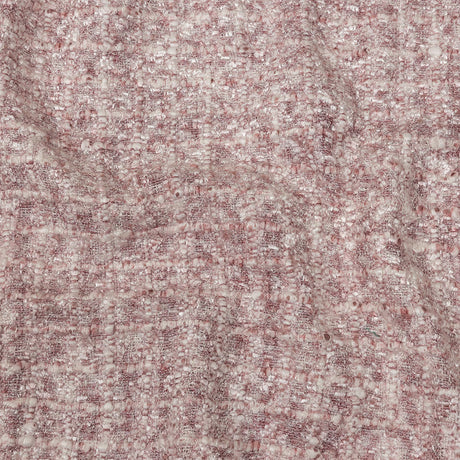 Newcastle Mauve and White Viscose and Acrylic Chenille Tweed