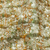 Newcastle Green, Mustard and Silver Birch Viscose and Acrylic Chenille Tweed