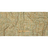 Newcastle Green, Mustard and Silver Birch Viscose and Acrylic Chenille Tweed