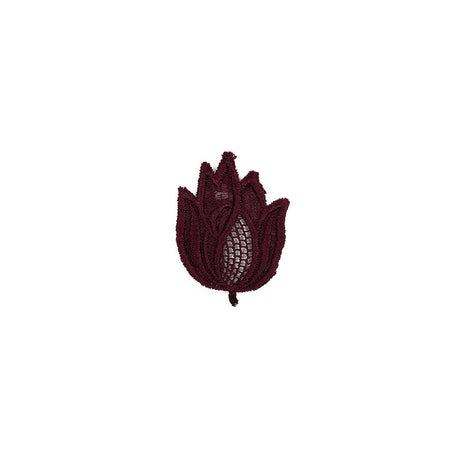 Windsor Wine Floral Lace Rayon Applique - 2.625" x 1.5"