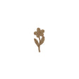 Metallic Glamour Gold Flower Cotton and Lurex Applique - 2.375" x 1"