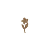 Metallic Glamour Gold Flower Cotton and Lurex Applique - 2.375" x 1"