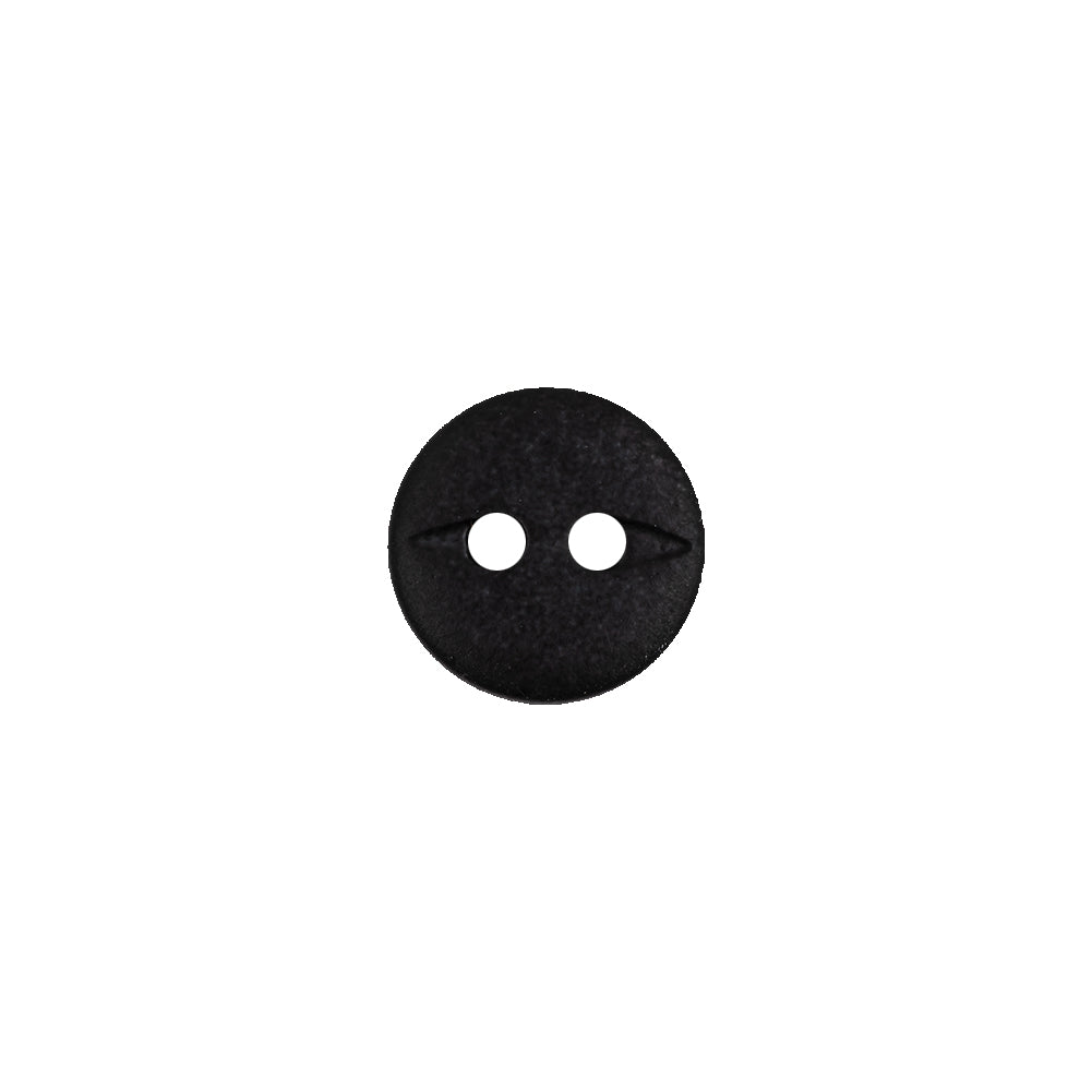 Matte Jet Set 2-Hole Low Convex Plastic Button - 18L/11.5mm