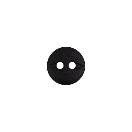 Matte Jet Set 2-Hole Low Convex Plastic Button - 18L/11.5mm