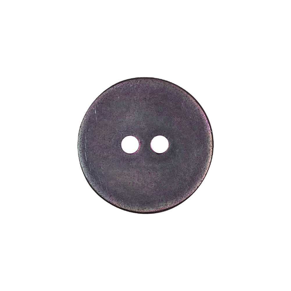 Purple, Green and Blue Iridescent 2-Hole Smooth Top Shell Button - 32L/20mm
