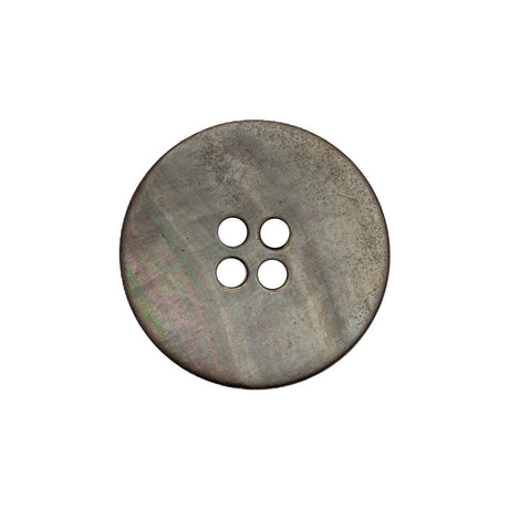 Italian Charcoal Gray, Green and Magenta Iridescent 4-Hole Tire Rim Shell Button - 36L/23mm