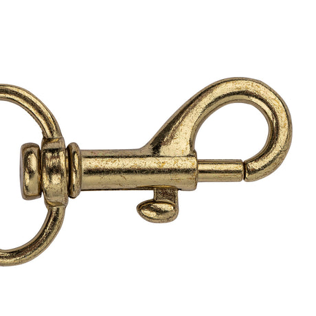 Dull Gold Lobster Clasp with D-Ring Swivel Bottom - 1.625" x 0.9375"