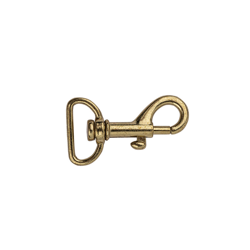 Dull Gold Lobster Clasp with D-Ring Swivel Bottom - 1.625" x 0.9375"