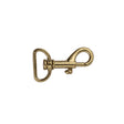 Dull Gold Lobster Clasp with D-Ring Swivel Bottom - 1.625" x 0.9375"