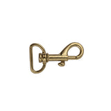 Dull Gold Lobster Clasp with D-Ring Swivel Bottom - 1.625" x 0.9375"