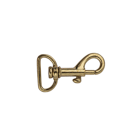 Dull Gold Lobster Clasp with D-Ring Swivel Bottom - 1.625" x 0.9375"