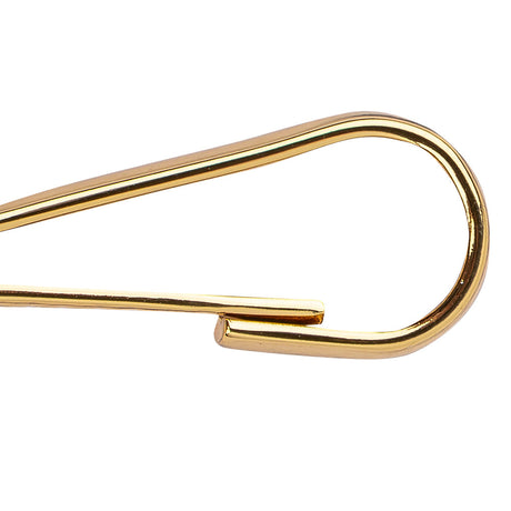 Shiny Gold Stamped Clip with Rounded Ring - 2.375" x 0.5625"