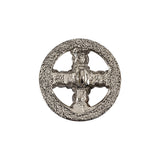 Italian Crystal Rhinestones and Silver Metal Shank Back Button - 34L/21.5mm
