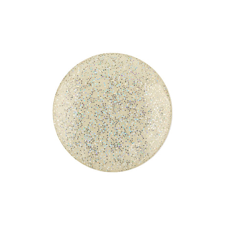 Silver Rainbow Glitter Translucent Shank Back Button - 36L/23mm