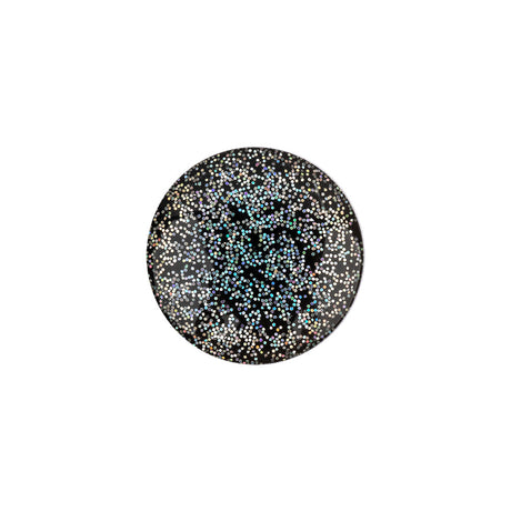 Black Rainbow Glitter Translucent Shank Back Button - 28L/18mm