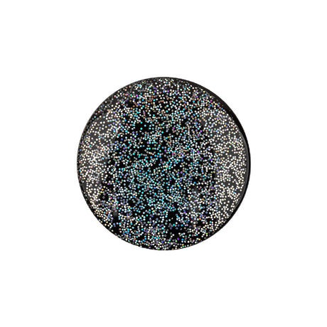 Black Rainbow Glitter Translucent Shank Back Button - 36L/23mm