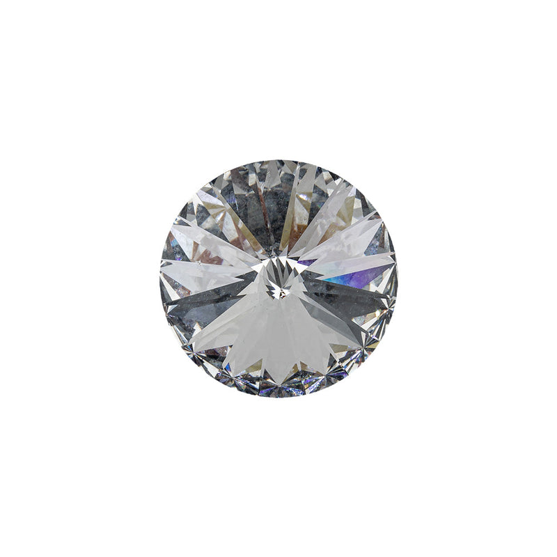Vintage Swarovski Crystal and Silver Aluminum Foiled Shank Back Button - 28L/18mm