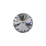Vintage Swarovski Crystal and Silver Aluminum Foiled Shank Back Button - 28L/18mm