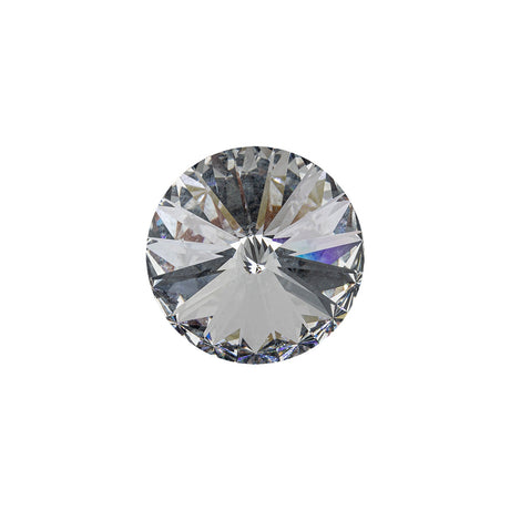Vintage Swarovski Crystal and Silver Aluminum Foiled Shank Back Button - 28L/18mm