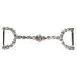 Vintage Swarovski Crystal Rhinestones and Silver Metal Dress Trim Ornament - 0.875" x 2.625"