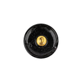 Vintage Black Classical Shank Back Glass Button - 28L/18mm