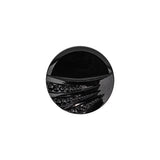 Vintage Black Classical Shank Back Glass Button - 28L/18mm