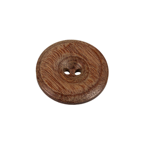 Vintage Natural 2-Hole Wooden Button - 33L/21mm