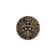 Vintage Bronze Classical Shank Back Glass Button - 28L/18mm