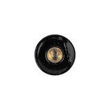 Vintage Gunmetal Classical Shank Back Glass Button - 22L/14mm