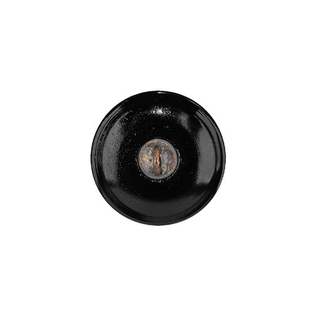 Vintage Gunmetal Floral Shank Back Glass Button - 28L/18mm
