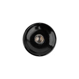 Vintage Gold and Black Floral Shank Back Glass Button - 28L/18mm