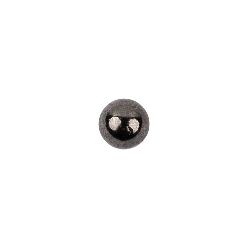 Spherical Silver Ball Shank Back Button - 12L/7.5mm