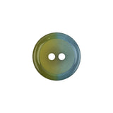 Italian Aqua Paradise and Lime 2-Hole Plastic Button - 28L/18mm