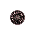 Vintage Amethyst Floral Shank Back Glass Button - 28L/18mm
