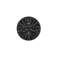 Vintage Black Classical Shank Back Glass Button - 28L/18mm